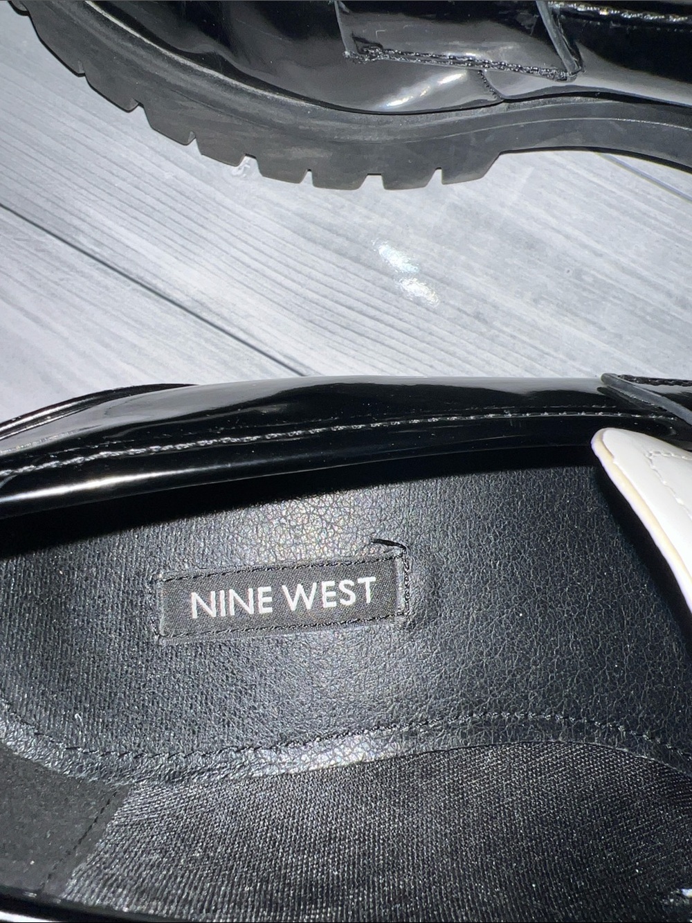 Nine West Black and White Tassel Loafers - Women's - Picture 2 of 5